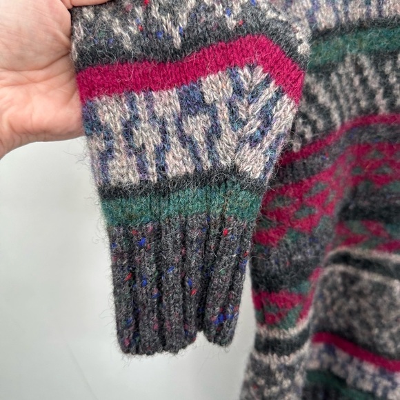 TRADITIONS VINTAGE Wool Grandpa contemporary gorpcore warm sweater LARGE - Picture 6 of 10